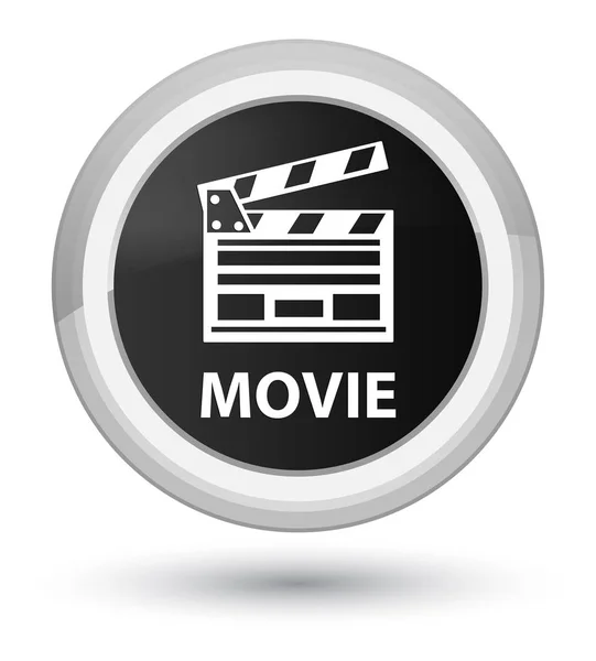 Film (cinema clip pictogram) eerste zwarte ronde knop — Stockfoto