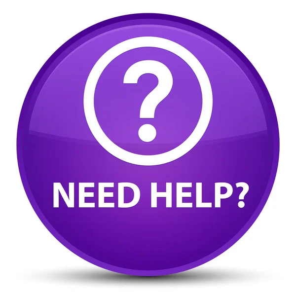 Need help (question icon) special purple round button