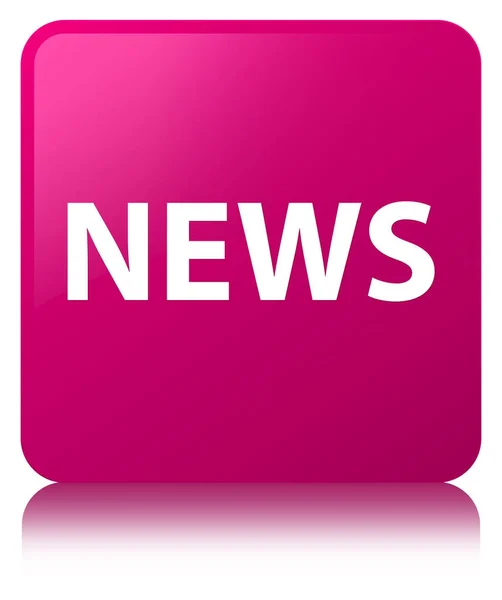 News pink square button — Stock Photo, Image