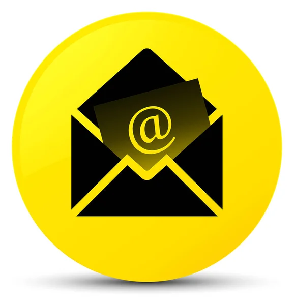 Newsletter email icon yellow round button