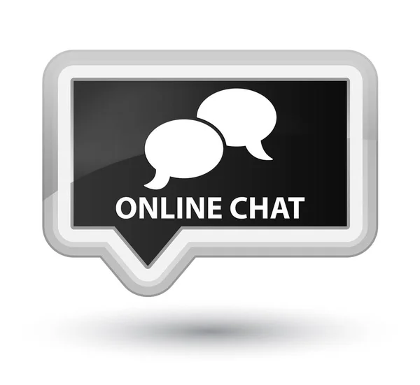 Chat en línea prime black banner botón —  Fotos de Stock