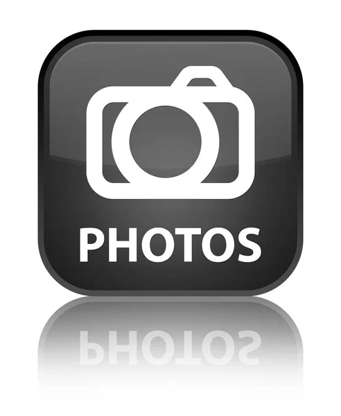 Fotos (Kamera-Symbol) spezielle schwarze quadratische Taste — Stockfoto