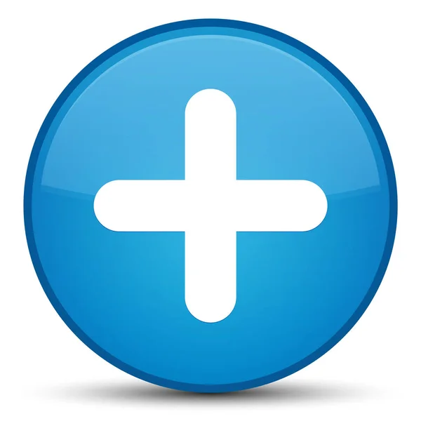 Icône Plus spécial cyan bouton rond bleu — Photo
