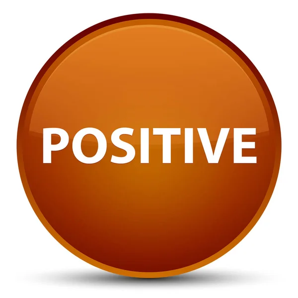 Positieve speciale bruin ronde knop — Stockfoto