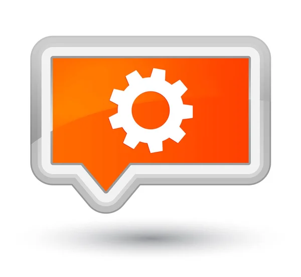 Icono de proceso primer botón de banner naranja —  Fotos de Stock