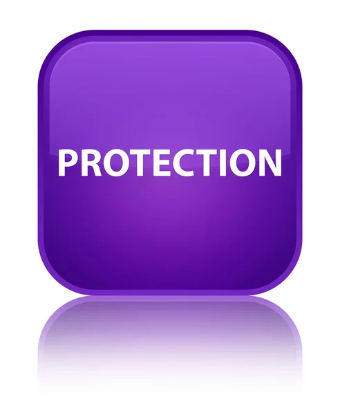 Protection special purple square button — Stock Photo, Image