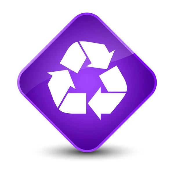 Recycler icône élégant bouton diamant violet — Photo