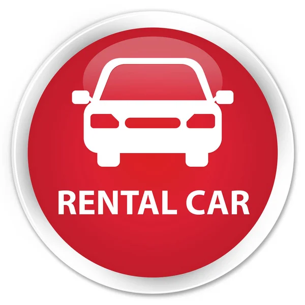 Rental car premium red round button — Stock Photo, Image