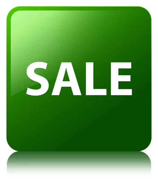 판매 녹색 사각형 버튼 — 스톡 사진