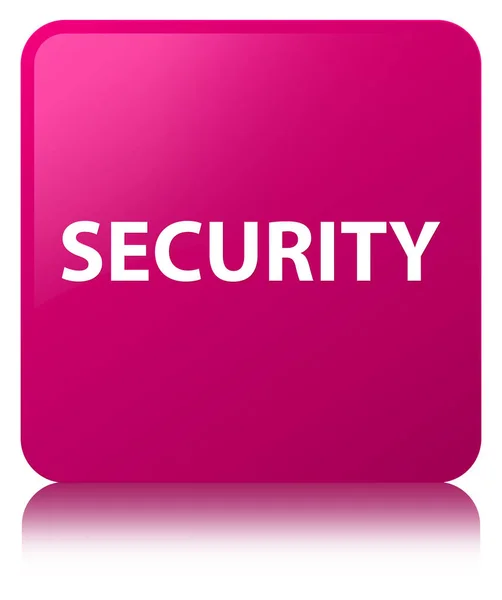 Sicherheit rosa quadratischer Knopf — Stockfoto