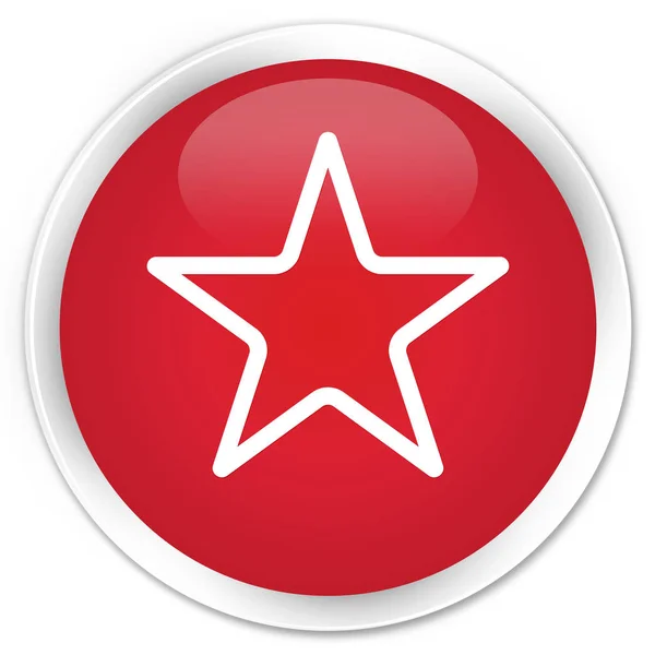 Ícone estrela prémio botão redondo vermelho — Fotografia de Stock