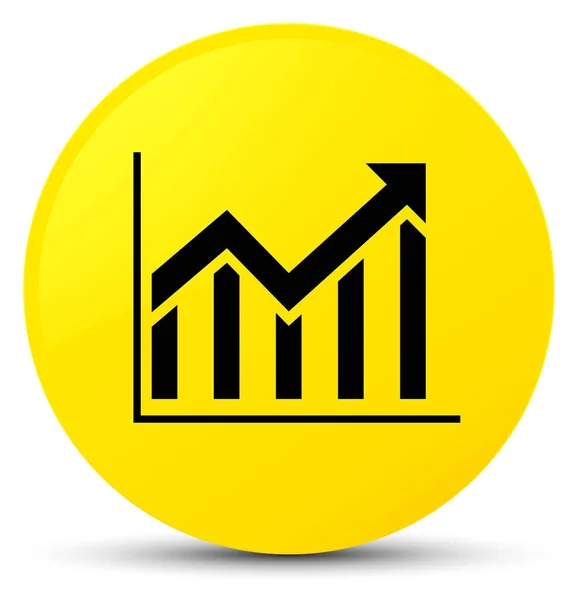 Statistik-Symbol gelber runder Knopf — Stockfoto