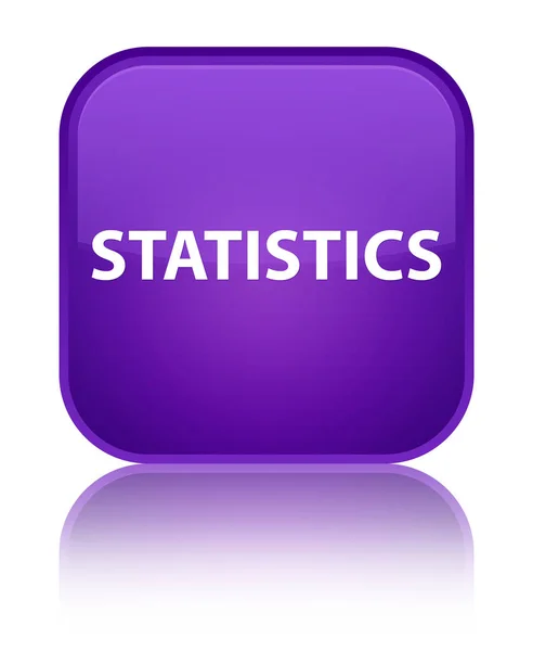 Estadísticas botón cuadrado púrpura especial —  Fotos de Stock