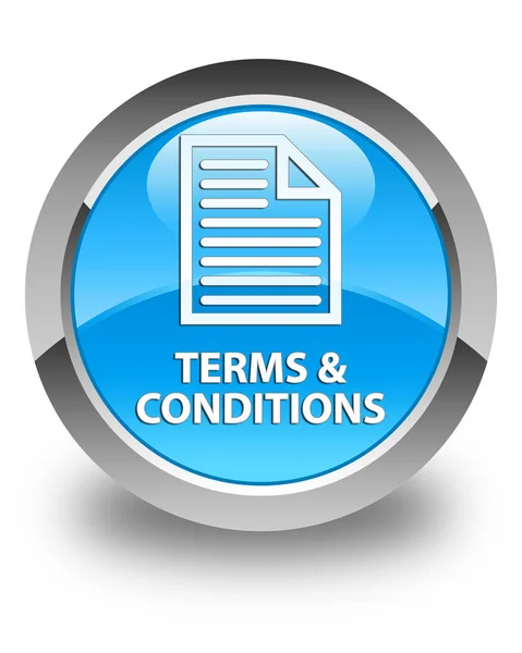 Terms and conditions (page icon) glossy cyan blue round button