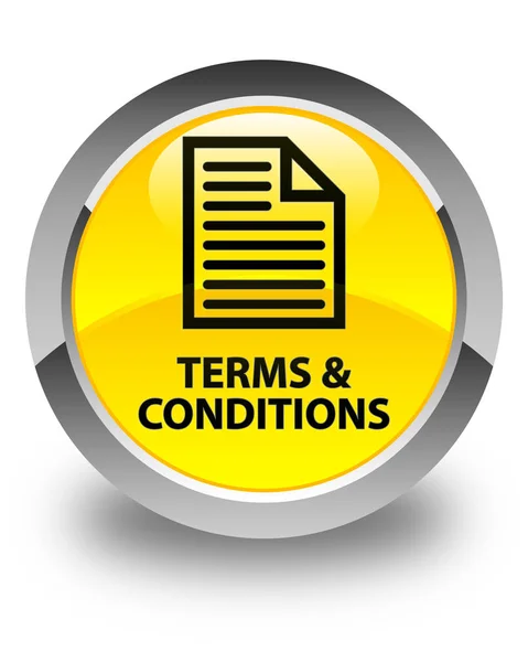 Terms and conditions (page icon) glossy yellow round button