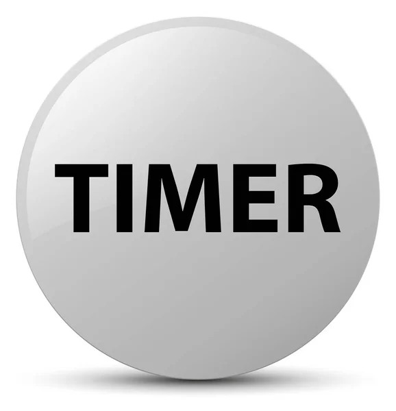 Timer-wit ronde knop — Stockfoto