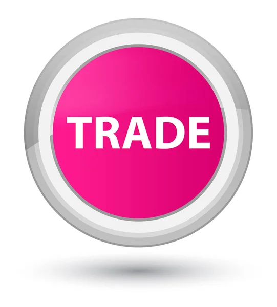 Εμπόριο πρωθυπουργός ροζ στρογγυλό κουμπί — Φωτογραφία Αρχείου