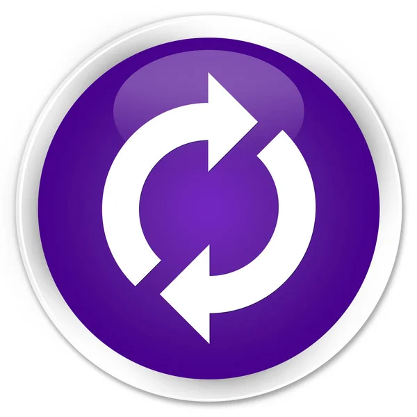 Icône de mise à jour bouton rond violet premium — Photo