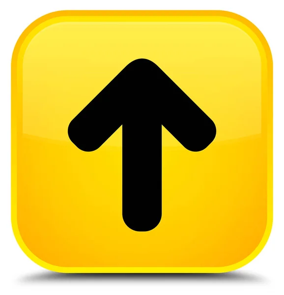 Вивантажити піктограму зі стрілкою спеціальна жовта квадратна кнопка — стокове фото