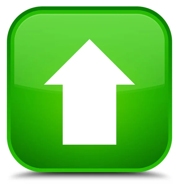 Upload arrow icon special green square button — Stock Photo, Image