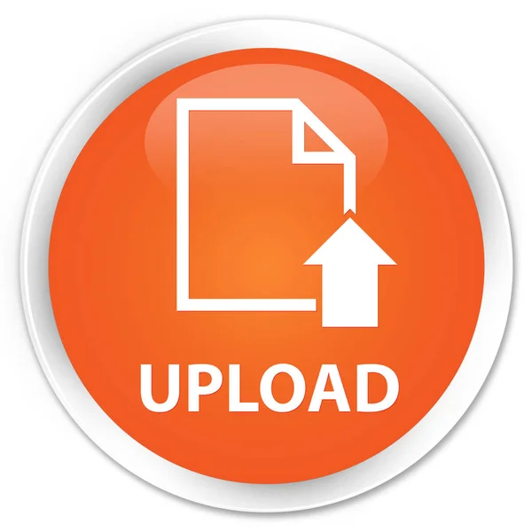 Upload (document icon) premium orange round button