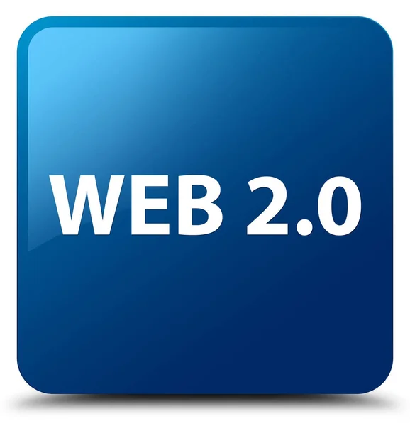 Web 2.0 niebieski przycisk kwadratowy — Zdjęcie stockowe