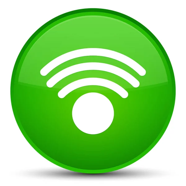 WiFi pictogram speciale groene, ronde knop — Stockfoto