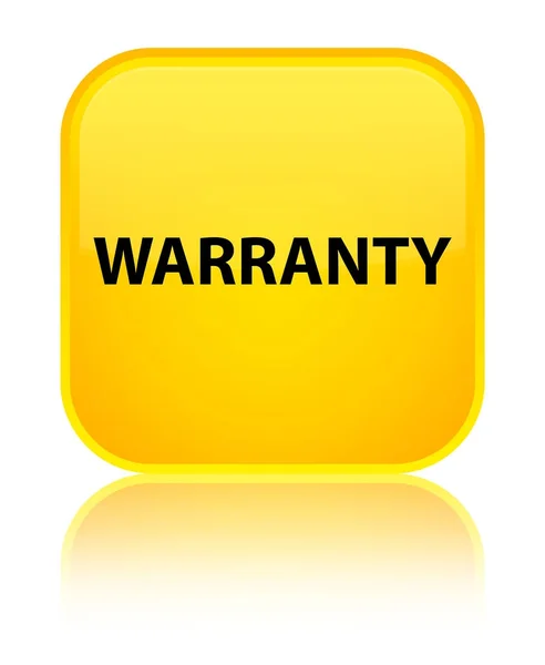 Warranty special yellow square button — Stock Photo, Image