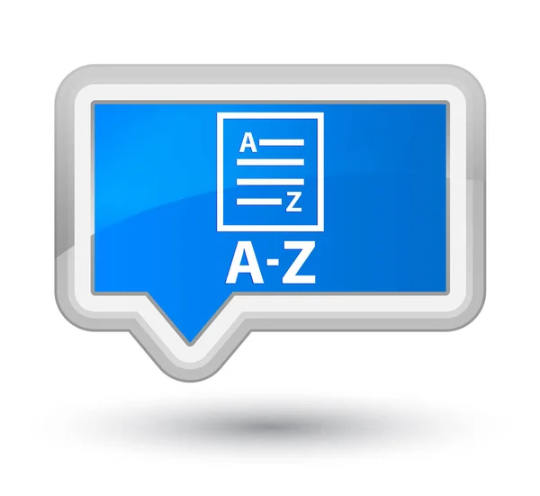 A-Z (list page icon) prime cyan blue banner button