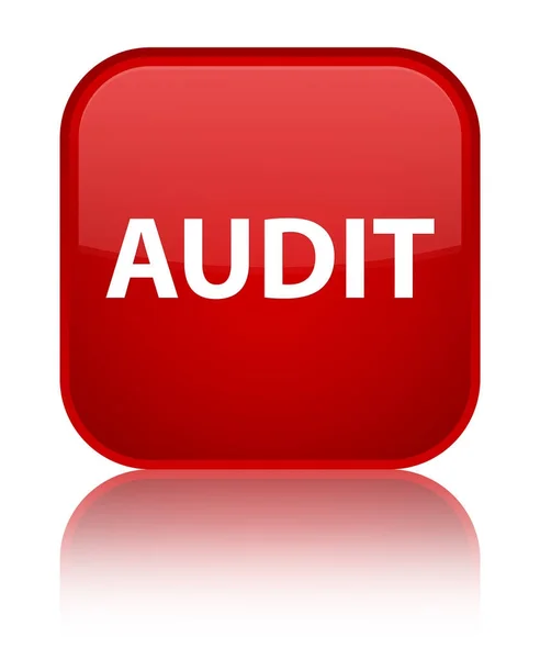 Audit special red square button — Stock Photo, Image