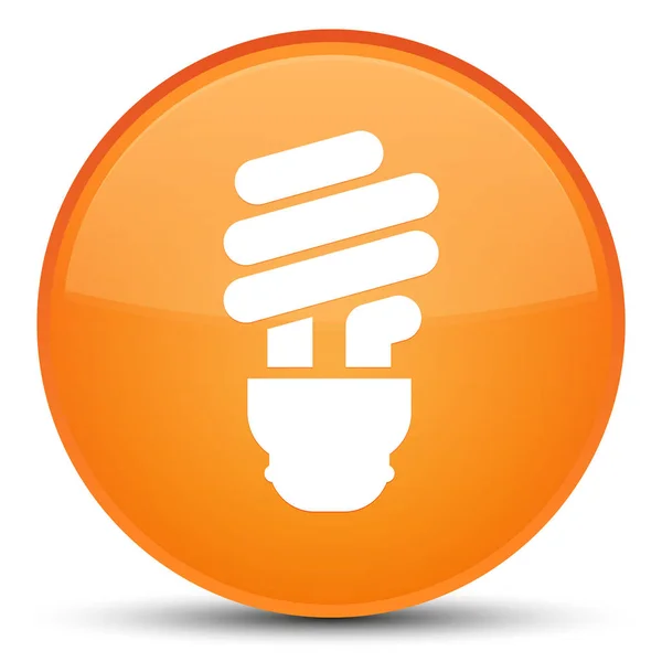Glühbirne Symbol spezielle orange runde Taste — Stockfoto