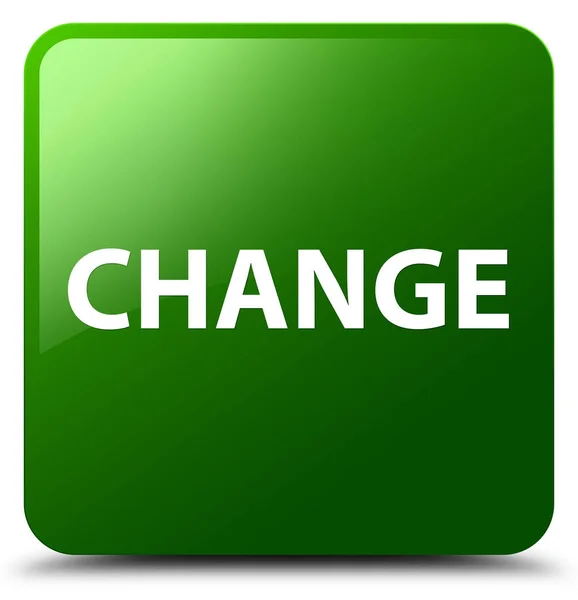 Čtvercové tlačítko změnit zelený — Stock fotografie