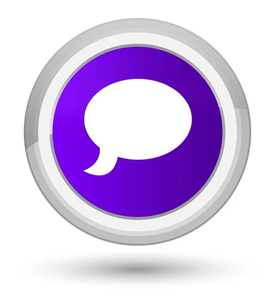 Konverzaci ikona hlavní fialové kulaté tlačítko — Stock fotografie