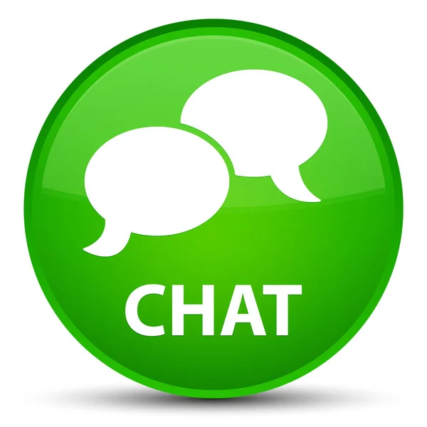 Chat special green round button — Stock Photo, Image