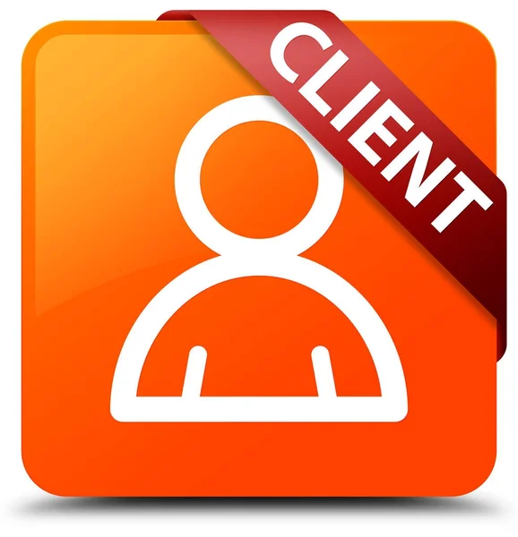 Client (member icon) orange square button red ribbon in corner