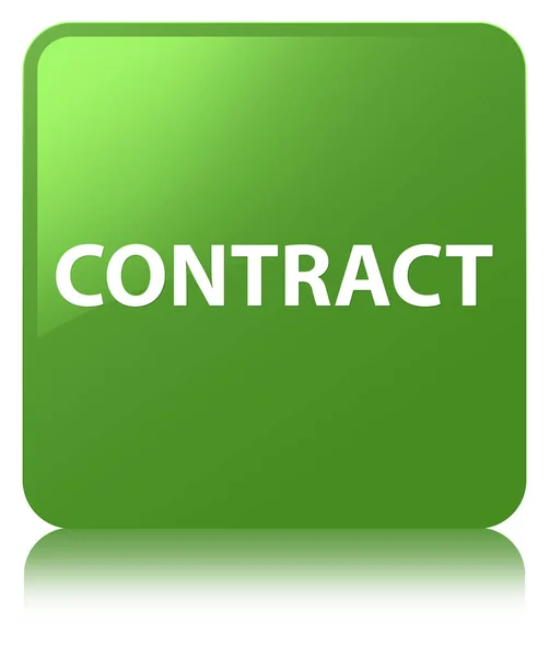 Contract soft green square button — Stock Photo, Image