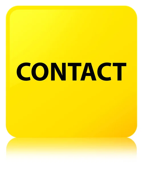 Контактна жовта квадратна кнопка — стокове фото