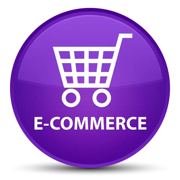 E-commerce especial roxo botão redondo — Fotografia de Stock