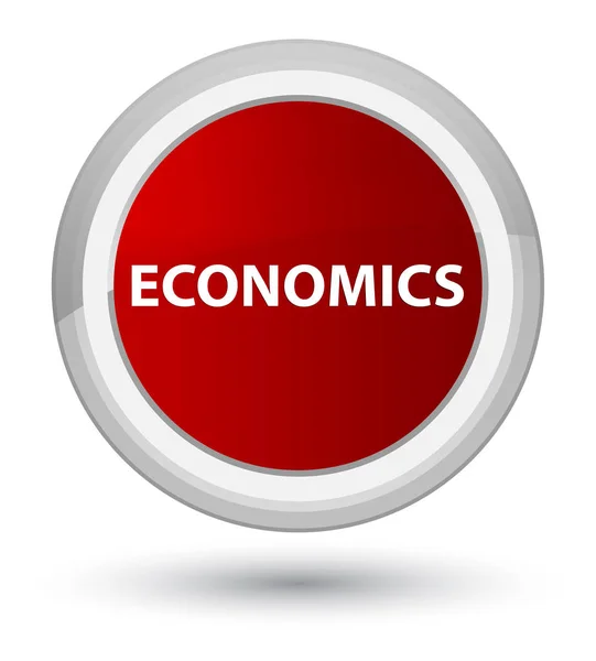 경제 주요한 빨간 라운드 버튼 — 스톡 사진