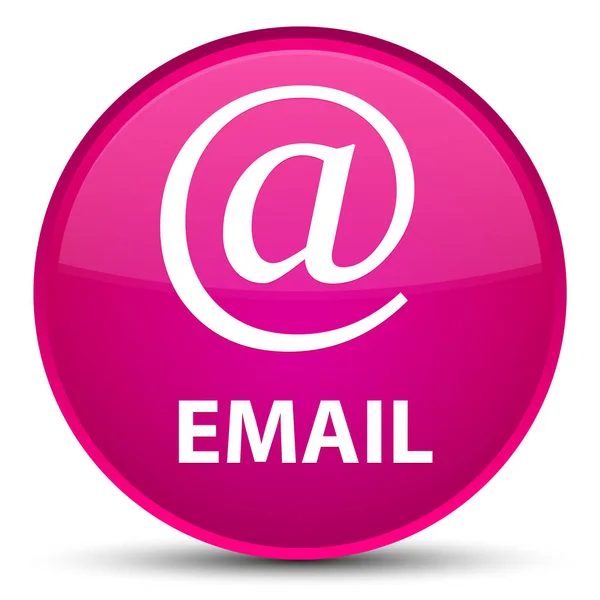 E-mail (adres ikony) specjalne różowy okrągły przycisk — Zdjęcie stockowe