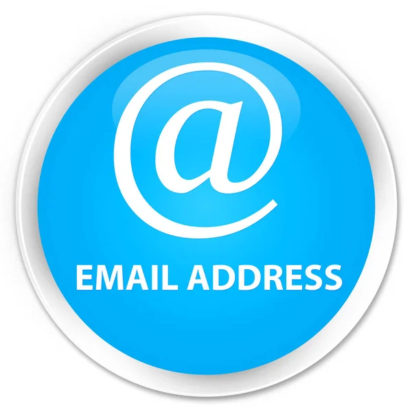 E-mail cím prémium cián kék kerek gomb — Stock Fotó