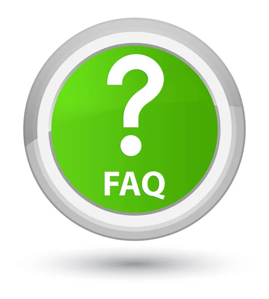 Faq (question icon) prime soft green round button — Stock Photo, Image