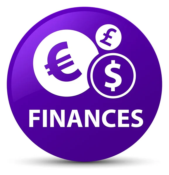 Finances (signe euro) bouton rond violet — Photo
