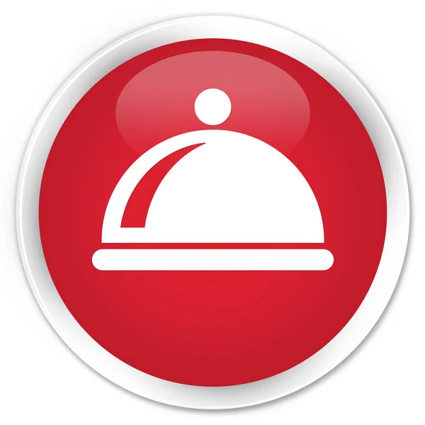 食品料理アイコン プレミアム赤ラウンド ボタン — ストック写真