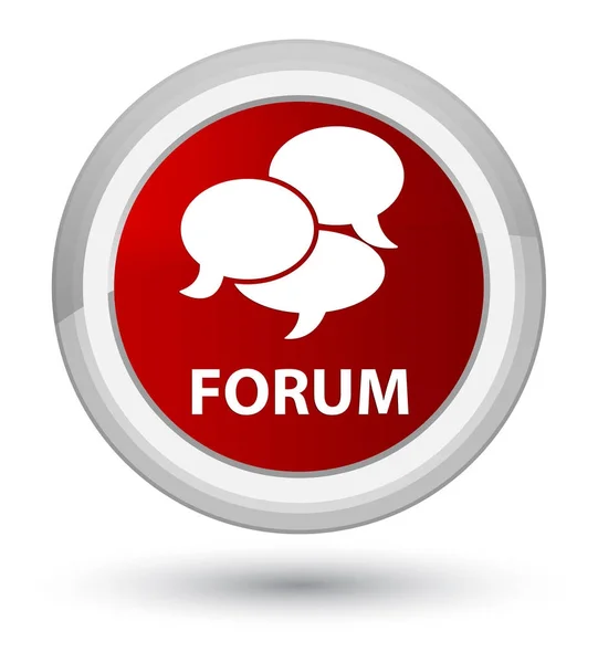 Forum (comments icon) prime red round button — Stock Photo, Image
