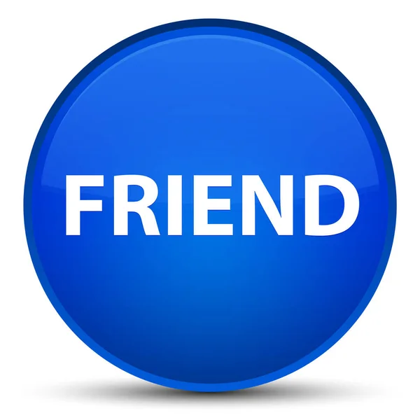 Friend special blue round button — Stock Photo, Image