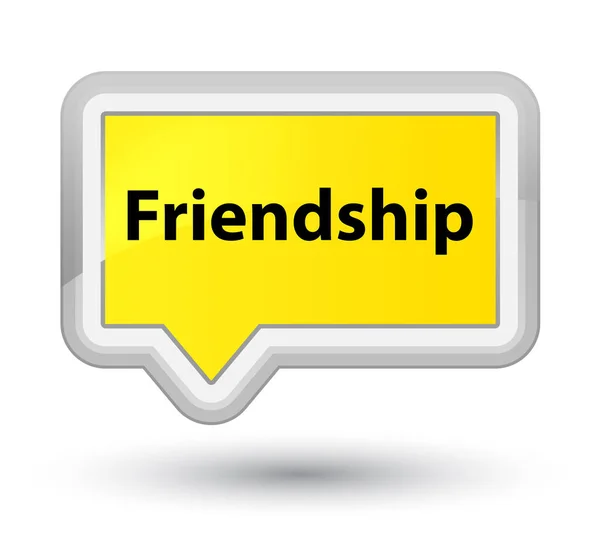 Friendship prime yellow banner button — Stock Photo, Image