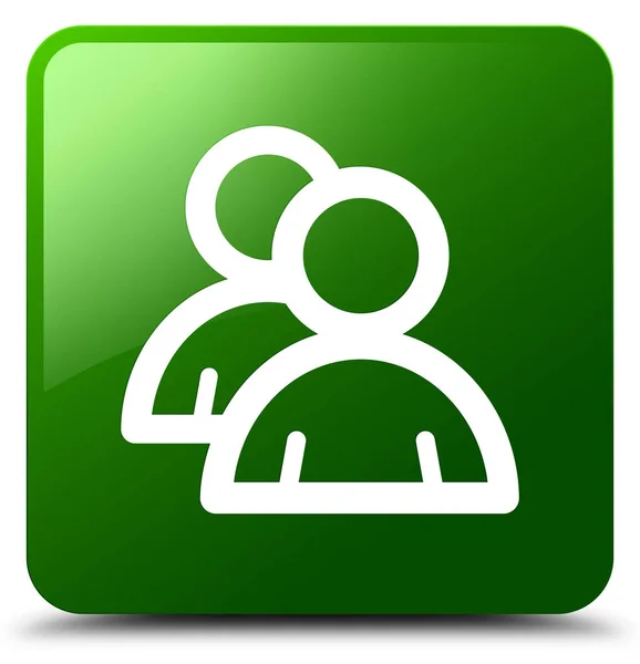 Gruppo icona verde quadrato pulsante — Foto Stock