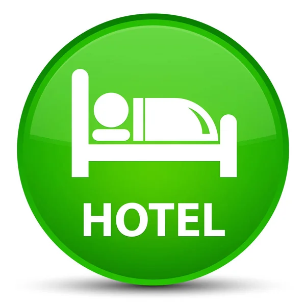 Pulsante rotondo verde speciale dell'hotel — Foto Stock