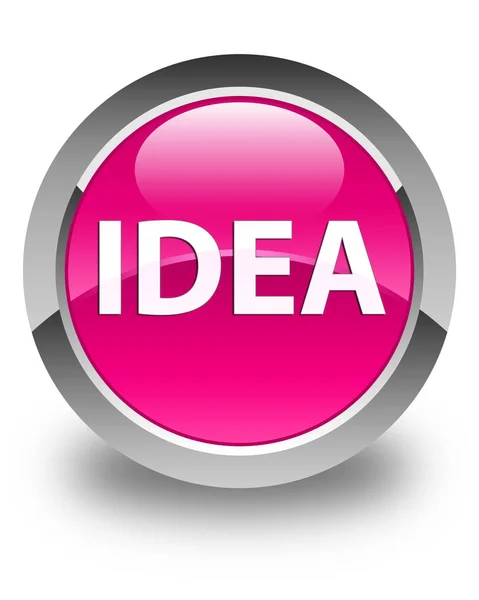 Idea glossy pink round button — Stock Photo, Image
